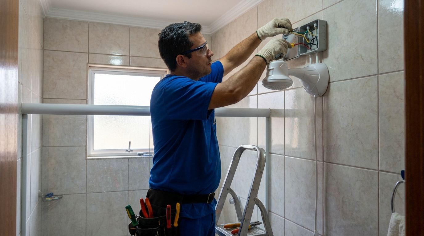 Instalacao de chuveiro eletrico profissional em Vila Velha‑ES