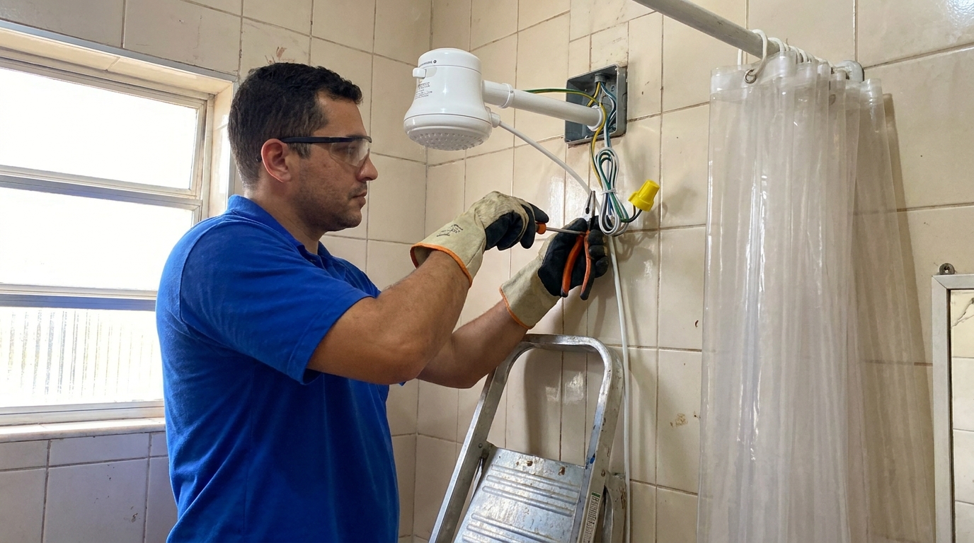 Instalacao de chuveiro eletrico residencial em Vila Velha‑ES