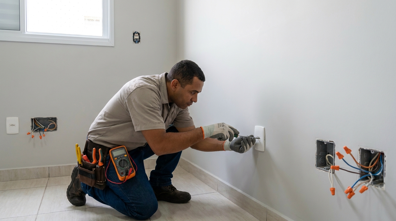 Instalacao de tomada e interruptor em Vila Velha‑ES