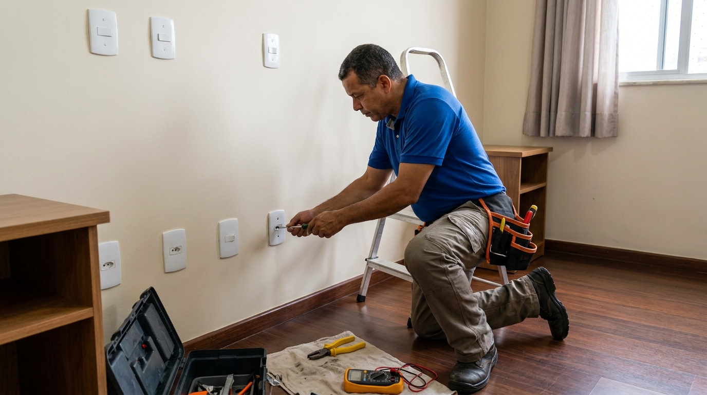 Instalacao de tomada e interruptor residencial em Vila Velha‑ES