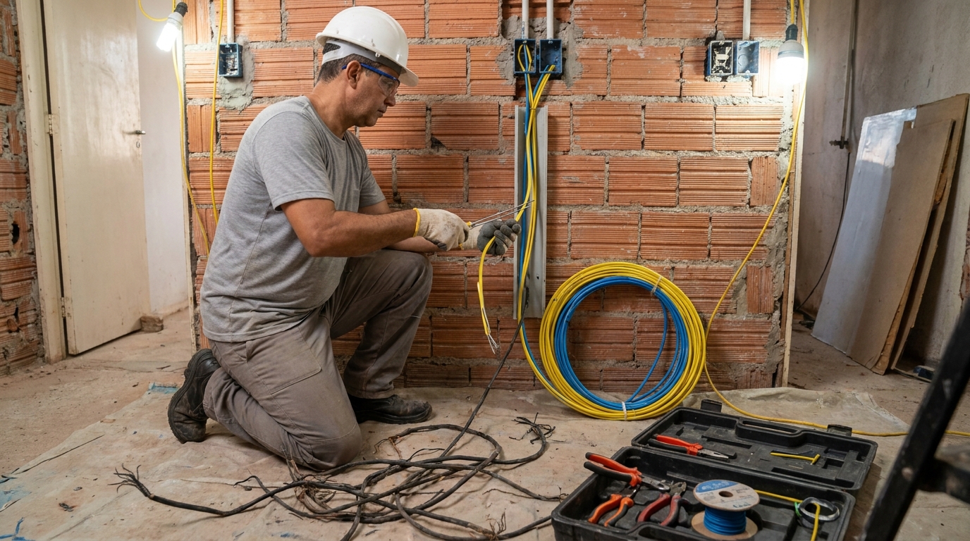 Troca de fiacao eletrica residencial em Vila Velha‑ES
